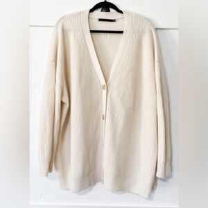 Jenni Kayne cashmere cocoon cardigan ivory xl